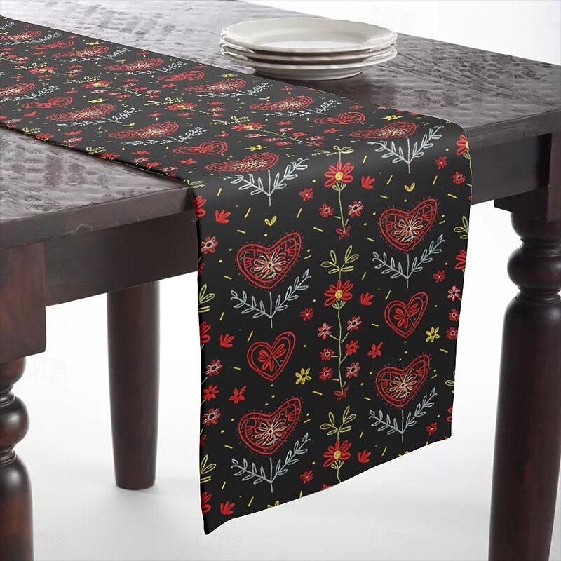 Inspired by William Morris Art Style Print Country Style Table Runner, Kitchen Dining Table Decor, Print Decor Table Runners for Indoor Outdoor Home Farmhouse Holiday Wedding Birthday Party Decoration2