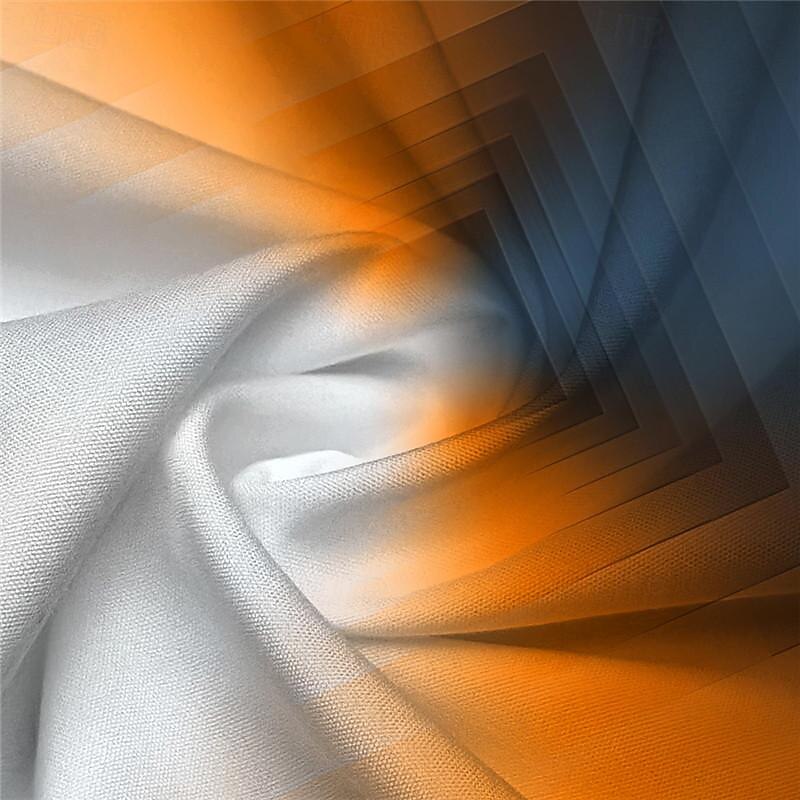 Men's Dress Shirt Printed Shirts Geometric Pattern Outdoor Street Blue Orange Green Short Sleeve Turndown Summer Clothing Apparel Print3