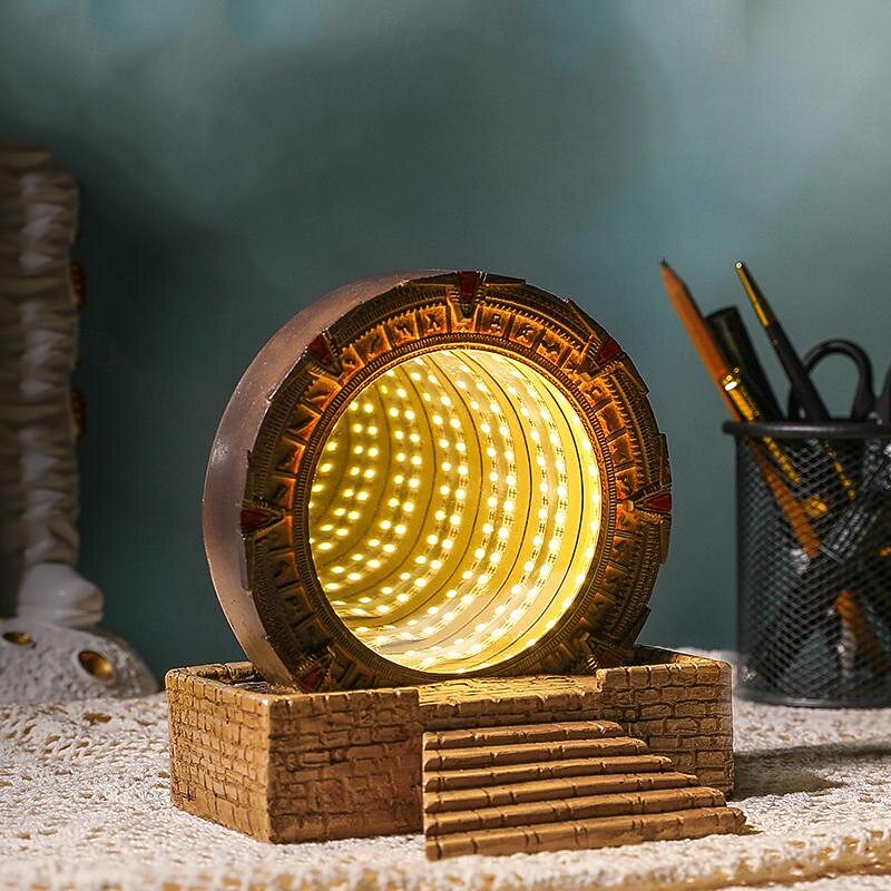 Decorative Night Light Delicate Energy Saving Creative 3D Atlantis Stargate Desk Lamp Home Decor2