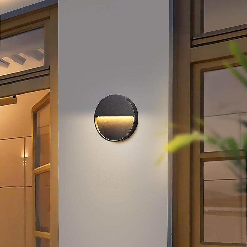 Led Wall Lamp，Outdoor Modern Style Metal Acrylic Wall Lamp, Suitable For Corridors, Entrances And Courtyards,Warm White 85-265V4