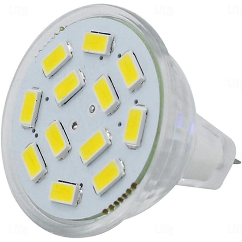 3W MR11 GU4 Led Bulb 300LM 3000K 6000K AC/DC12-24V Low Voltage Bulb Spotlight for Outdoor Landscape Track Lighting Non-Dimmable (4 pcs)2