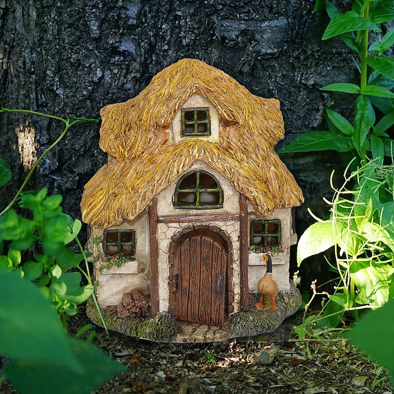 Enchanting Fairy Garden Gate Whimsical Wooden Tree Decor for Doorway, Courtyard, and Garden - Delightful Wood Ornament Craft for Fairy Tale Home Decor3