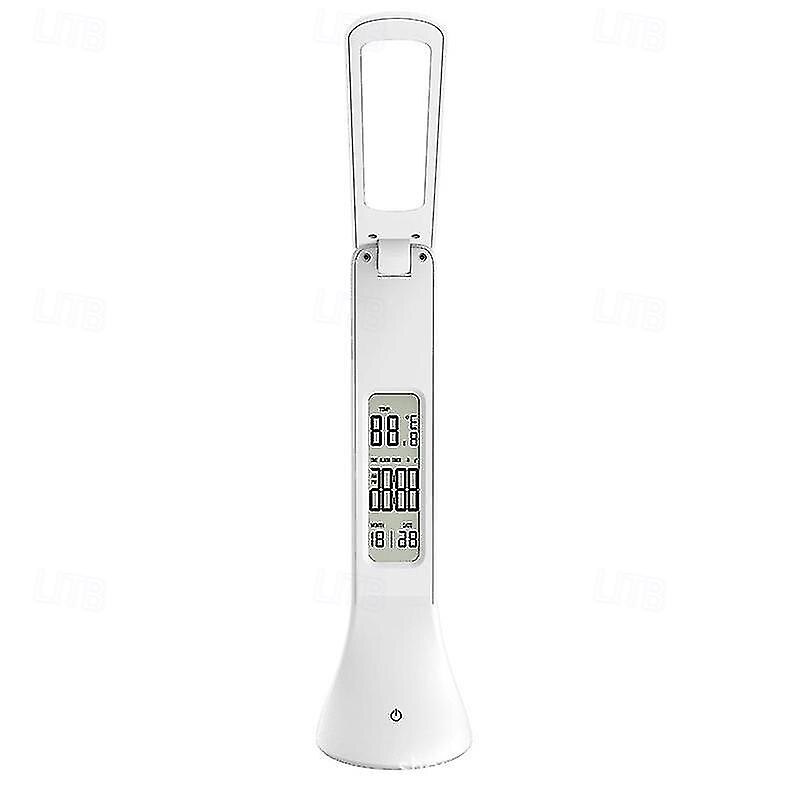 Touch Foldable LED Desk Lamp Rechargeable with Digital Clock2