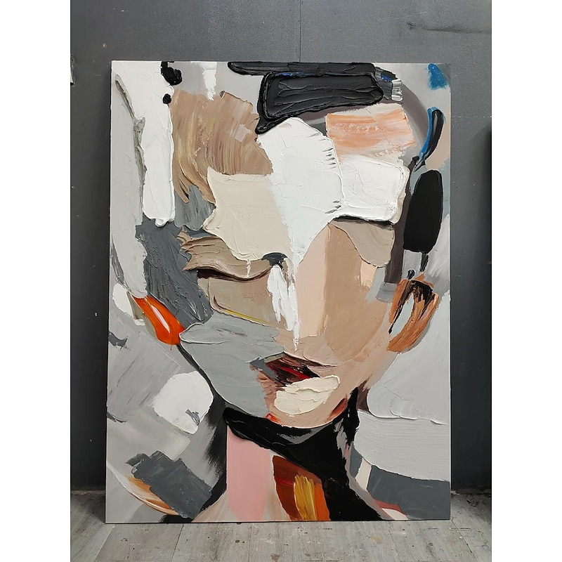 Handmade Oil Painting Canvas Wall Art Decoration Thick oil Modern Abstract Figure for Home Decor Rolled Frameless Unstretched Painting3