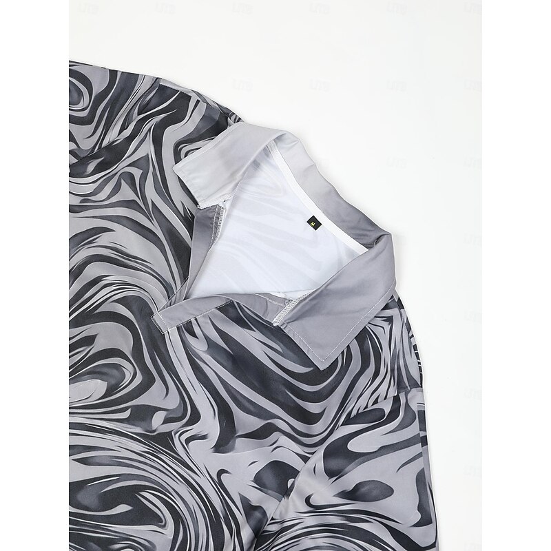 Men's Graphic Polo Shirts Golf Shirt Short Sleeve Polo Shirts V Neck Casual Vacation Wear Rave Wear Party Outfits 3D Print Yellow Red Blue4