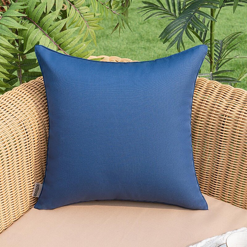 Solid Color Pillowcase Outdoor Waterproof Technology Pillowcase Coated Outdoor Garden Sofa Cushion Modern Simple 1pc2