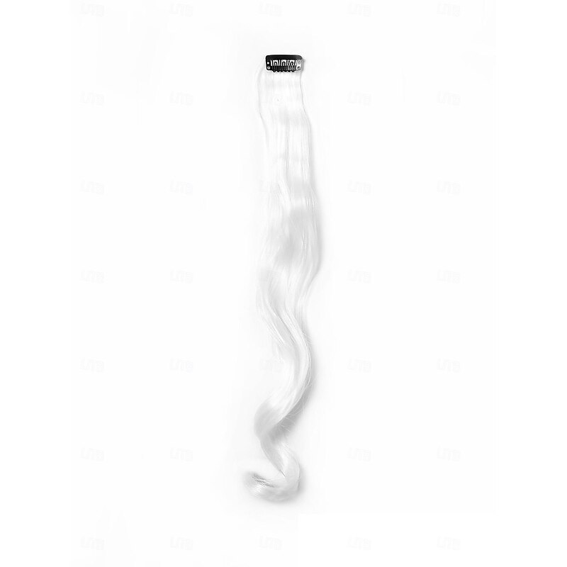 Body Wave Bouncy Curl Synthetic Hair 22 inch Hair Extension Clip In / On 10-Pack Smooth Women's2