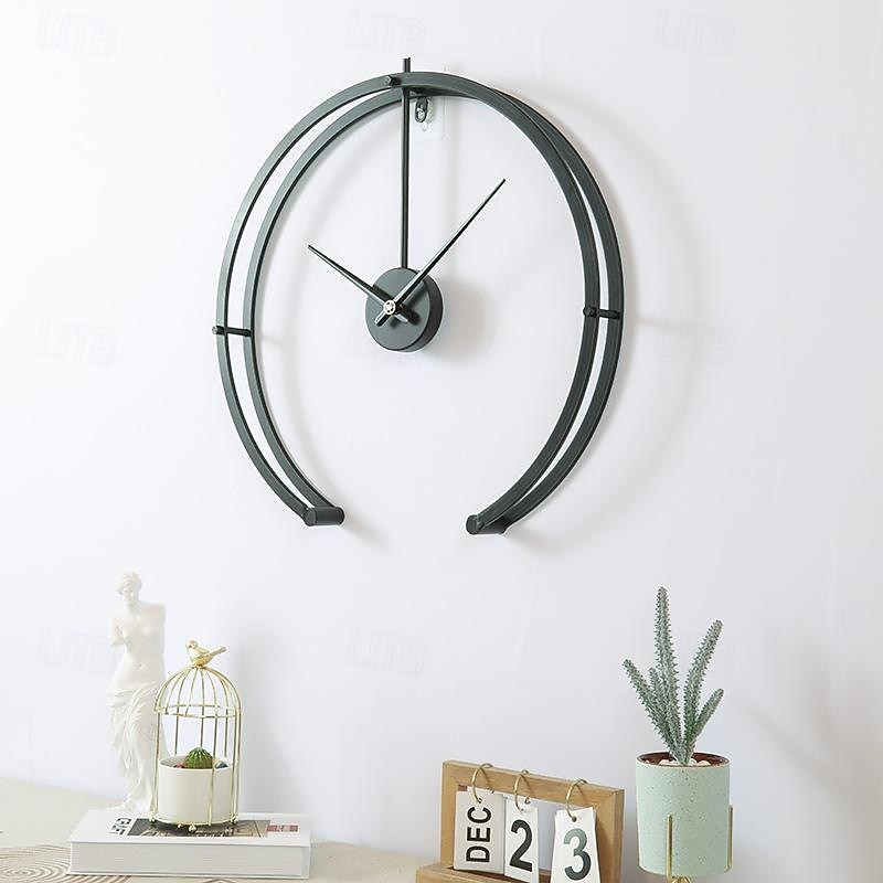 Large Wall Clock Modern Design Minimalist Home Clock Living Room Bedroom Decoration Silent Hanging Watch 3D 50 cm2