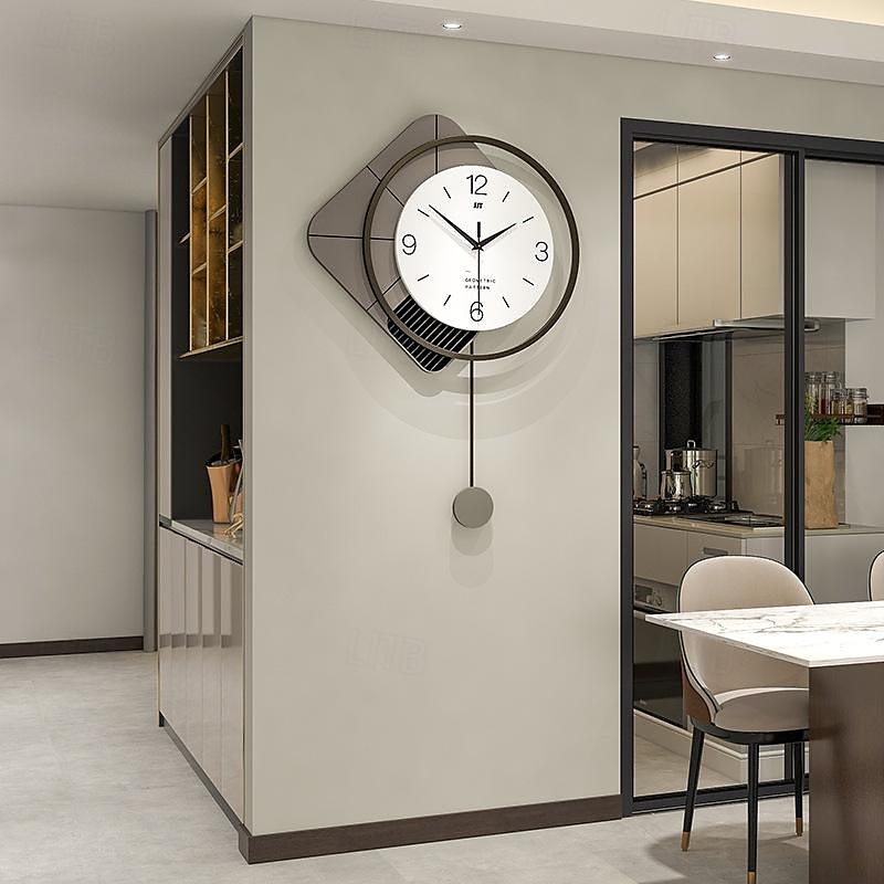 Modern Design Wall Clock Large Swing Living Room 3D Clocks Simple Hanging Horologe Home Decoration Wall Watch 49*73CM 55*80CM 40*60cm