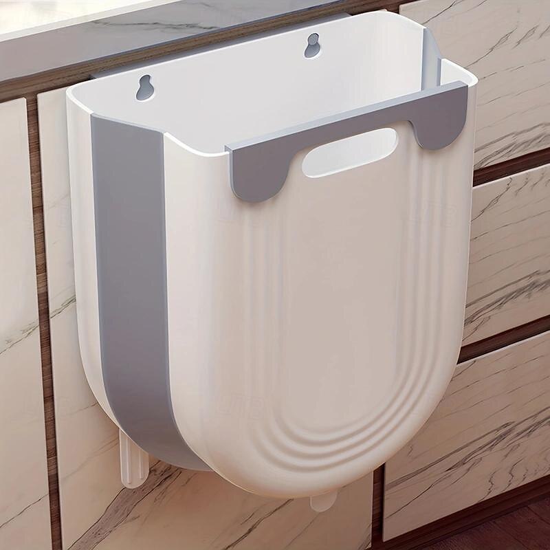 Hanging Trash Can, Kitchen Waste Bin For Cabinet Hanging, Collapsible Hanging Small Garbage Can, Rubbish Container For Cabinet/Car/Bedroom/Bathroom3