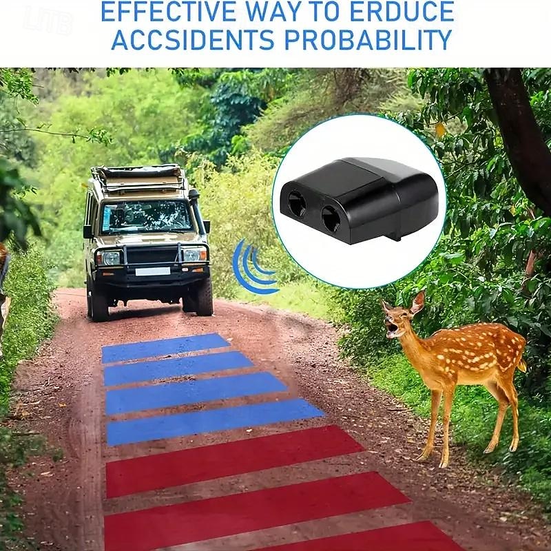 Outdoor Safety Car Physical Ultrasonic Animal Siren Deer RepellersMotorcycles Trucks Alert Device Alarm Tool 2X Animal ProtectionsDevices Motorcycles Warning Collision Prevention Devices4