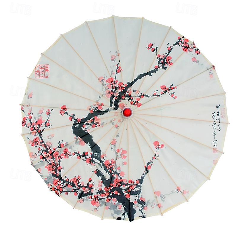 Silk Cloth Parasol (33-inch Peony) - Chinese Japanese Style Paper Umbrella - For Weddings And Personal Sun Protection Asdf Christmas4