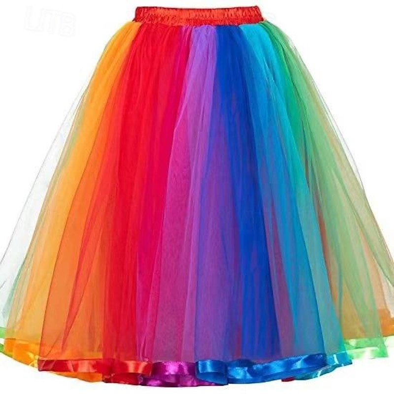 1950s Princess Short / Mini Petticoat Hoop Skirt Tutu Under Skirt Fancy Dress Women's Halloween Masquerade Party Evening Wear Prom Bachelorette Party Adults' Skirt4