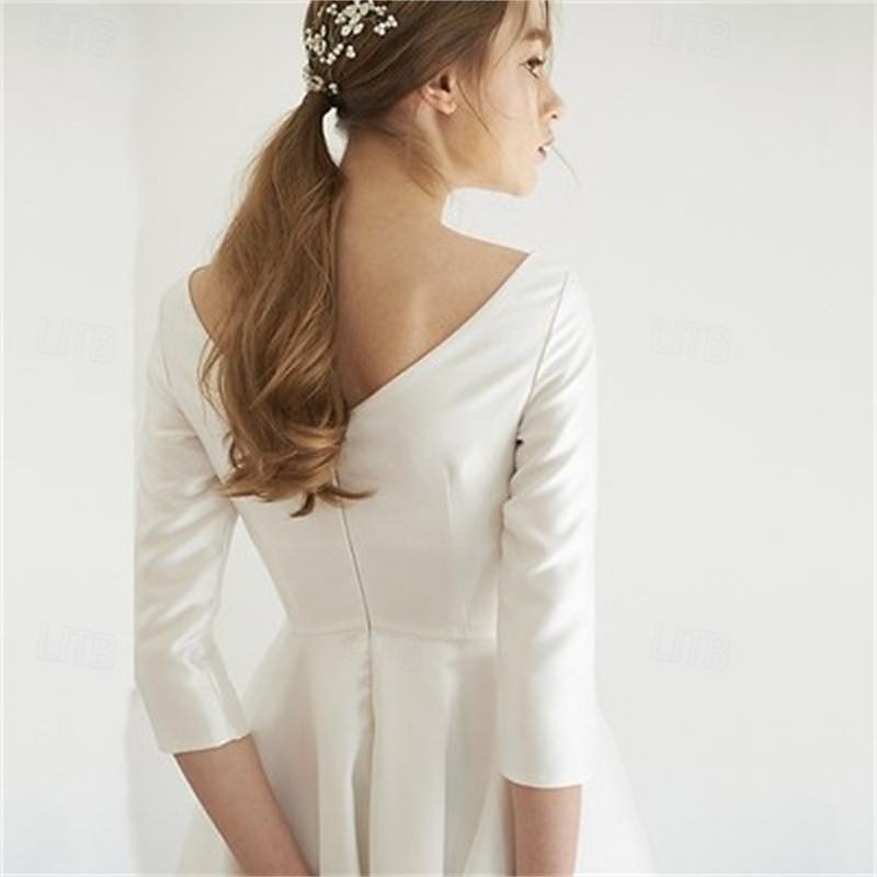 Vintage 1950s Mini Dress Little White Dress Bridal Solid Colored A-Line Fancy Dress Women's Masquerade Wedding Bridal Shower Bachelorette Party Adults' Dress Homecoming Dresses2