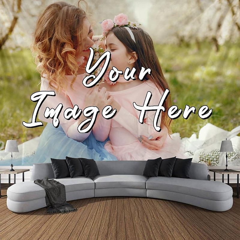 Graduation Customized Hanging Tapestry with Your Photo Best Graduation Gift Wall Art Mural Decor Photograph Backdrop Home Bedroom Living Room (suggest photo definition 3Mo or above) Personalized Gift4