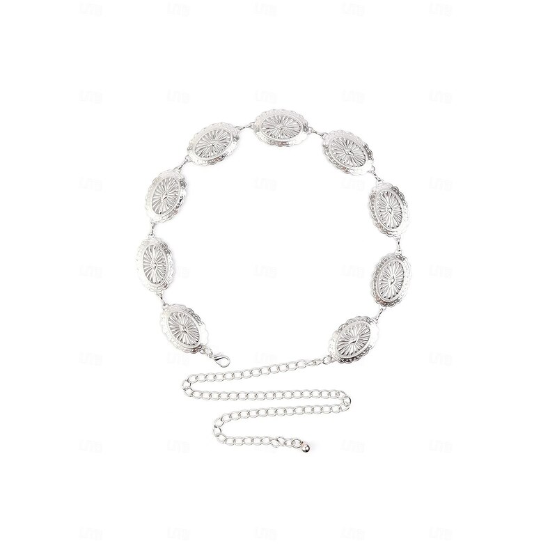 Retro Vintage Y2K Waist Chain Chain Belts Pirate Elven Fancy Dress Women's Celtic Viking Fantasy Masquerade Daily Wear Adults' Belt3