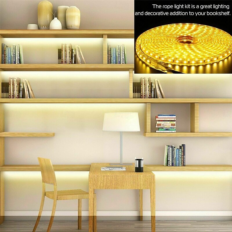 Warterproof LED Strip Light Plug-in Outdoor Pool Light Strip Waterproof IP67 LED Strip Light Diode Tape Holiday Decorative Light LED String with EU Plug2