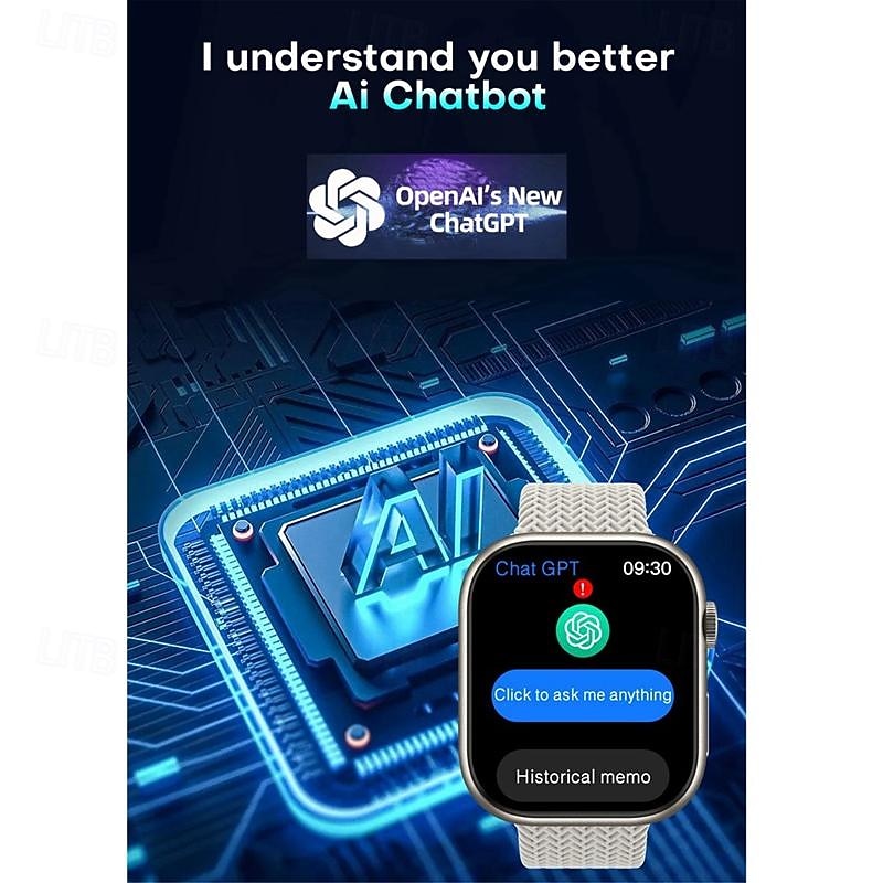 HK9 Pro Max Smart Watch with 2 Watch Bands 1.32 inch Smartwatch Fitness Running Bluetooth ECG+PPG Pedometer Call Reminder Android iOS Long Standby Hands-Free Calls Step Tracker IP68 22mm Watch Case2