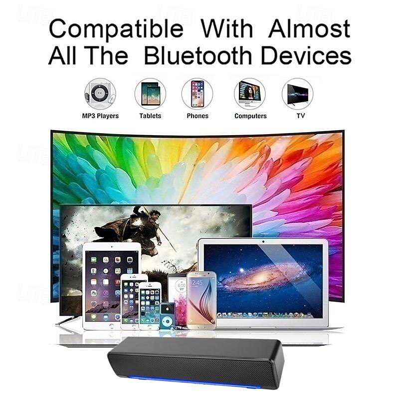 LITBest X7Bluetooth Speaker Bluetooth USB Portable LED Light Mini Speaker For TV & PC3