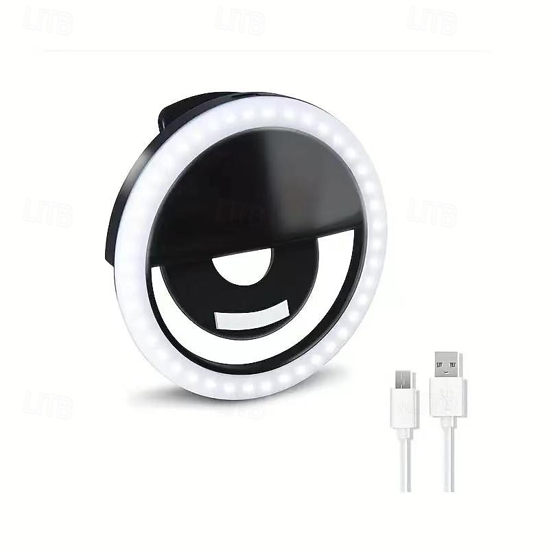 3.4" USB Powered Ring Multi-Functional Fill Light with Clip Photography Whitening Light Artifact Large Aperture Live Streaming Beauty Adjustable High-Definition4