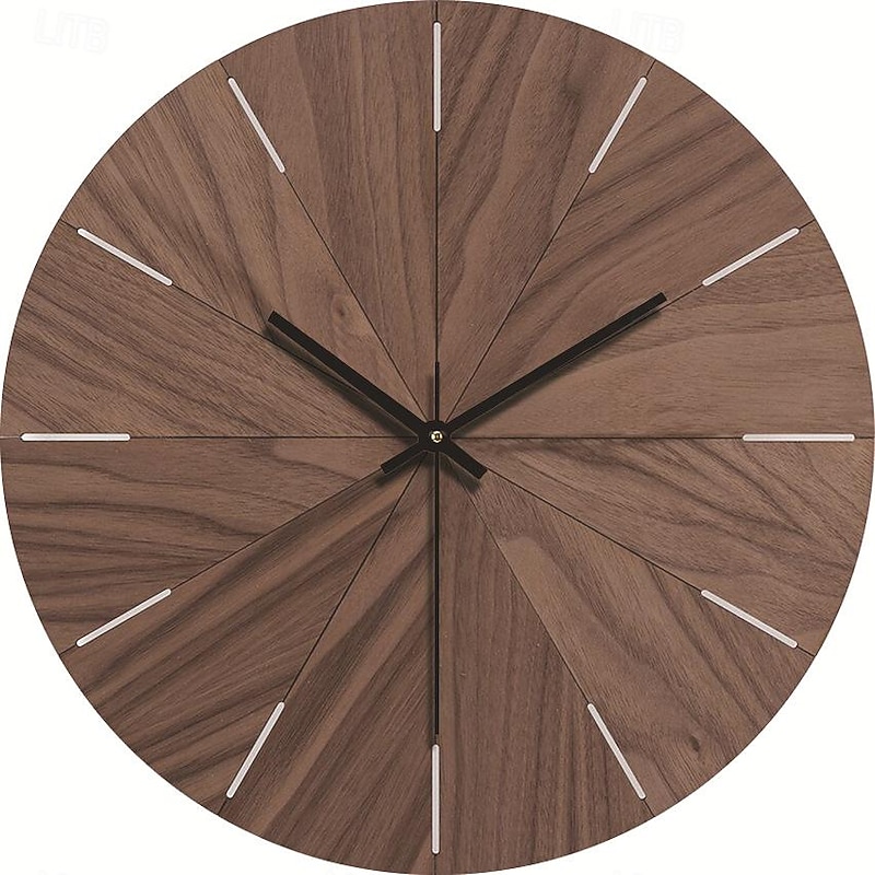 Wall Clock Simple Modern Design Wooden Clocks for Bedroom Wood Wall Watch Home Decor Silent  Digital Large Wall Clock Kitchen Solid Wood Wall Clock Mute Clock Living Room Home Office Quartz 30 cm