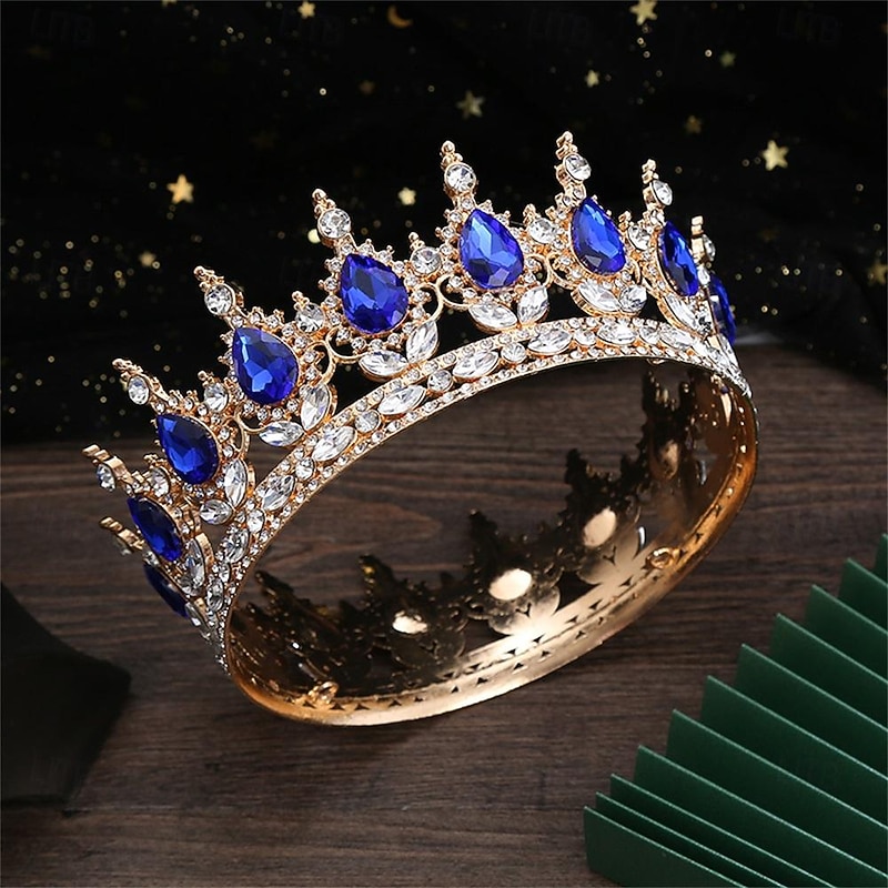 Baroque Round Crown Alloy Headwear Internet Celebrity Birthday Crown Eighteen Year Old Adult Gift Crown Queen4