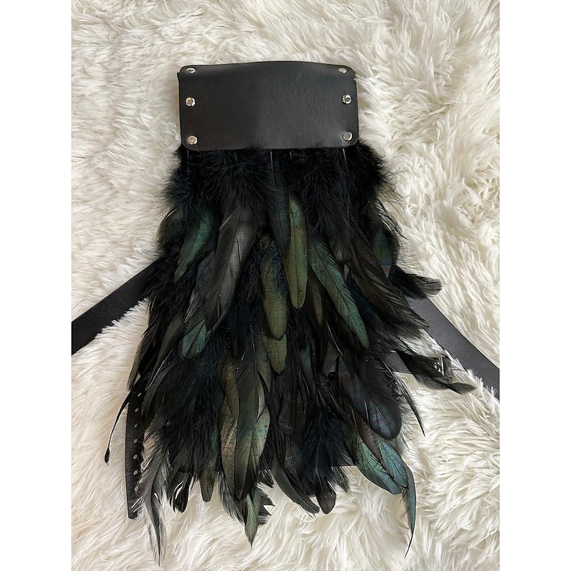 Punk & Gothic Medieval Renaissance Armor Scottish Utility Kilts Chemise Warrior Knight Ritter Viking Feather Fancy Dress Men's Viking Fantasy Carnival Masquerade Performance Party Stage Adults' Skirt3