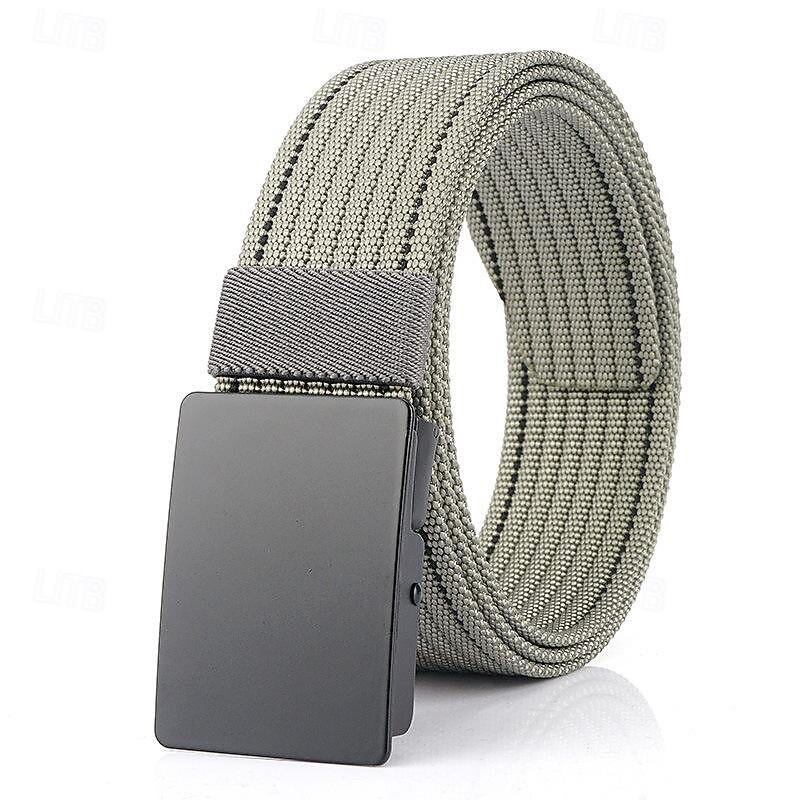 Men's Nylon Belt Waist Belt Black 1# Black Nylon Alloy Durable Adjustable Plain Outdoor Daily4