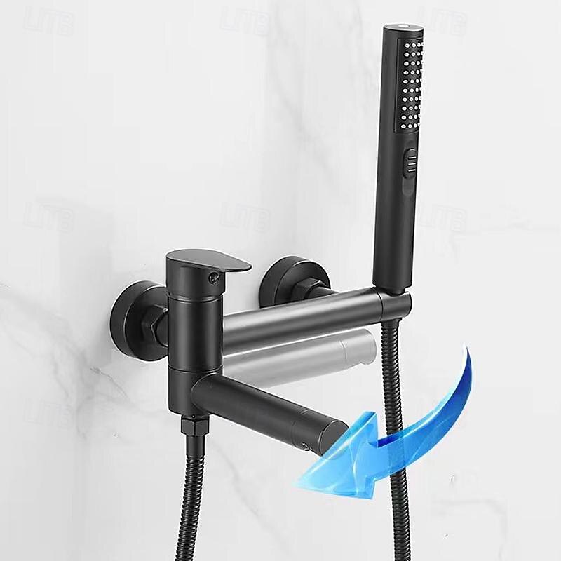 Bathtub Faucet - Modern Contemporary Electroplated Wall Installation Ceramic Valve Bath Shower Mixer Taps2