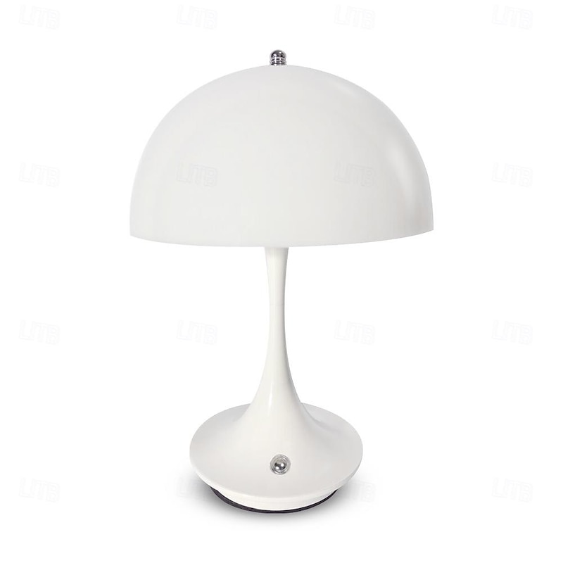 Aluminum Table Lamp Mushroom Shaped Rechargeable Stepless Dimming Indoor Bedroom Restaurant Bar Decoration Atmosphere Lamp Type-C3