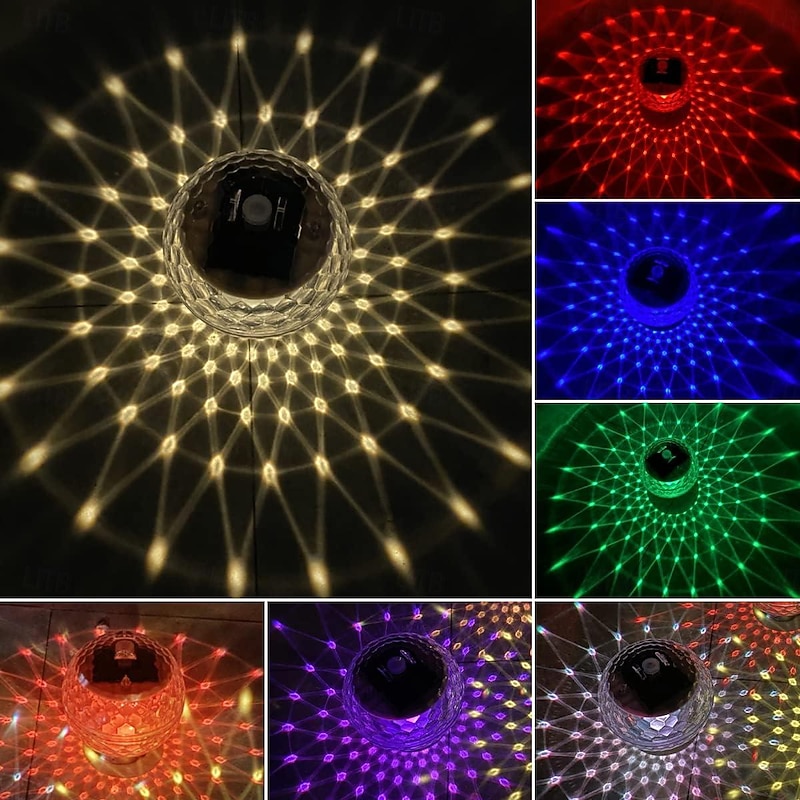 Solar Floating Pool Lights, Submersible LED Lights with RGB Color Changing, LED Waterproof Pool Lights for Outdoor Lighting Garden Backyard Lawn Path Wedding Party Pool Decoration 1/2Pcs2