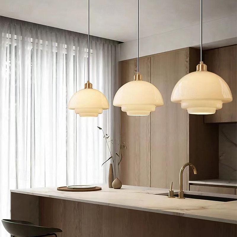 LED Pendant Lights for Over Dining Room Table 1 Light Brass Ceiling Pendant Light for Kitchen Island Light Entryway Lighting 110-240V4