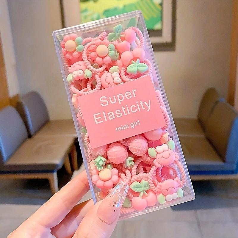 Kids Girls' Hair Accessories Floral 3# colorful flowers 20-piece set 11# light yellow 20-piece set2