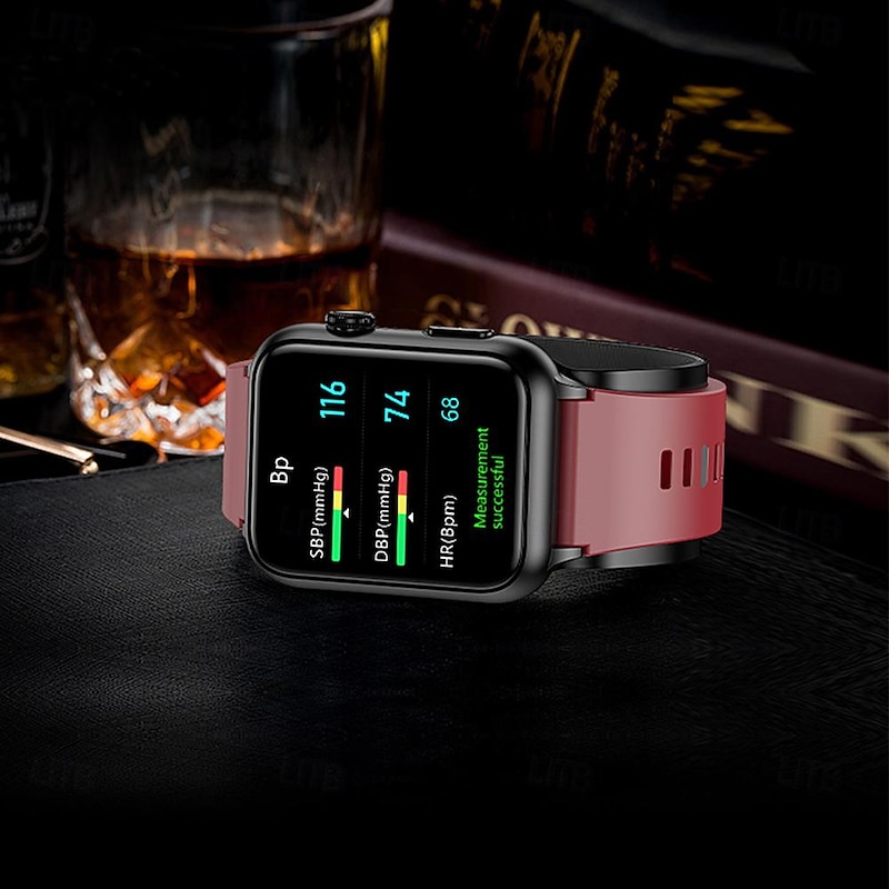 Air Pump Airbag Type Accurate Blood Pressure Testing ECG electrocardiogram Temperature Monitoring Pedometer Compatible with Android iOS Women Men Long Standby3