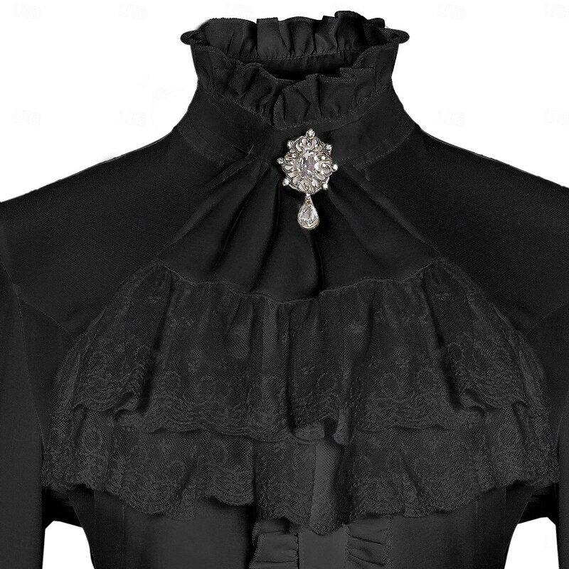 Retro Vintage Baroque Medieval Blouse / Shirt Princess Vampire Queen Solid Colored Fancy Dress Women's Pirate Fantasy Royal Masquerade Casual Daily Adults' Blouses4