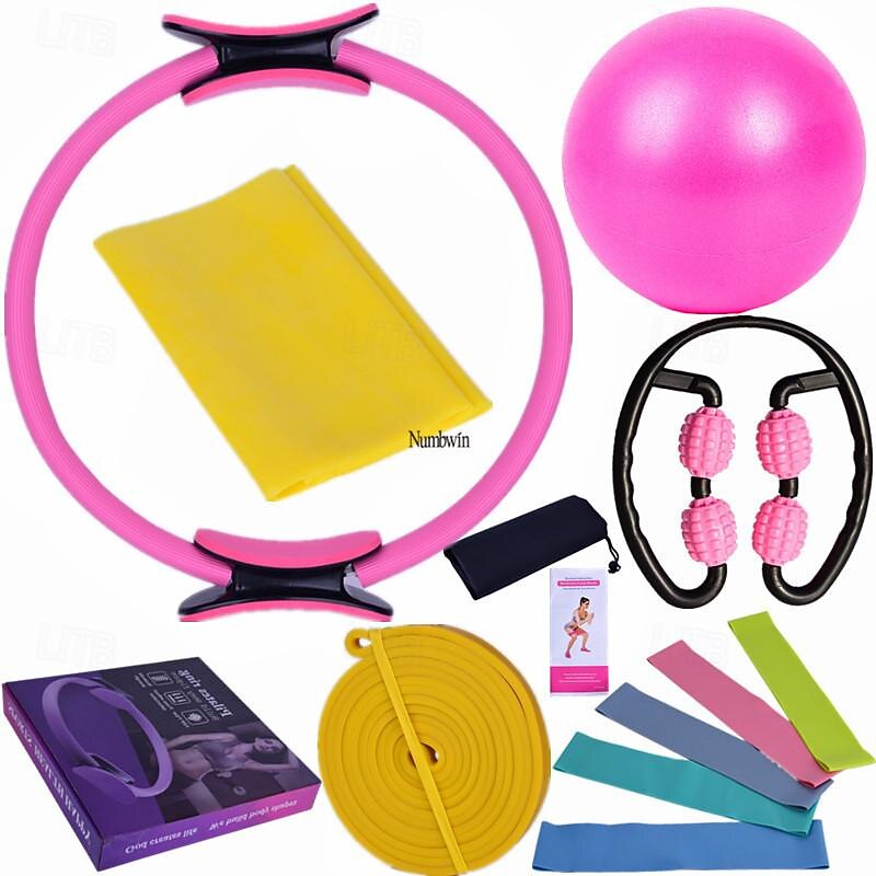 Massage Stick Ring Ball Thirteen Piece Set Yoga Ball Tension Belt Latex Resistance Belt Fitness Household Small Equipment Set4