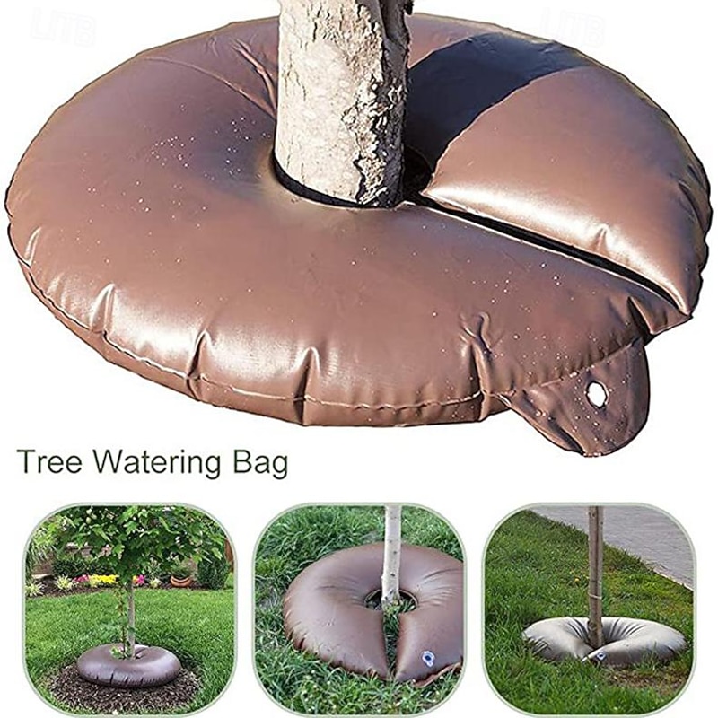 Tree Watering Bag Slow Release Tree Watering Ring Tree Watering System Automatic Drip System Kit PVC Drip Irrigation Water Pouch for Planting Gardening Trees and Shrubs