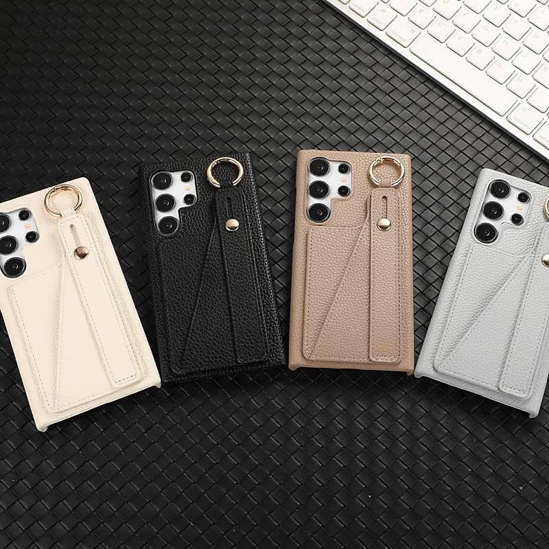 Phone Case For Samsung Galaxy S25 S24 S23 S22 Plus  Ultra S23 FE A14 A34 A54 A24 A53 Back Cover with Stand Holder with Lanyard Card Slot Retro TPU PU Leather2