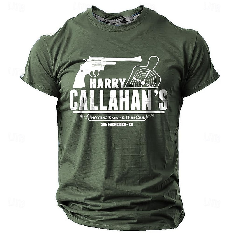 Men's Graphic Cowboy T Shirt Short Sleeve T shirt 3D Print Crew Neck Shirt Retro Vintage Casual Street Style Sports Outdoor Holiday Going out Black Blue Army Green Spring & Summer Clothing Apparel S