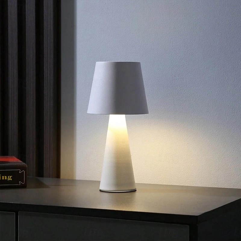 1pc Rechargeable Nordic Table Lamp, Simple Modern Table Lamp for Dining Room Bedroom Bedside Table Lamp3