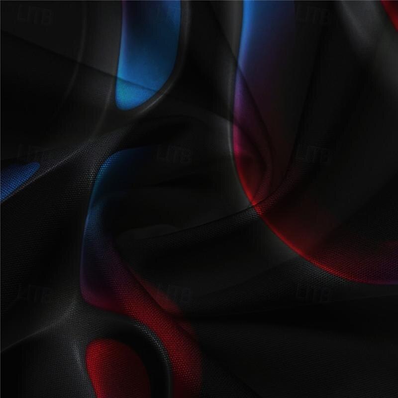 Men's Optical Illusion Geometric Pattern Button Up Shirt Printed Shirts Long Sleeve Subcultural Vacation Party Street Spring & Summer Turndown Print Button-Down Red Blue Gray3