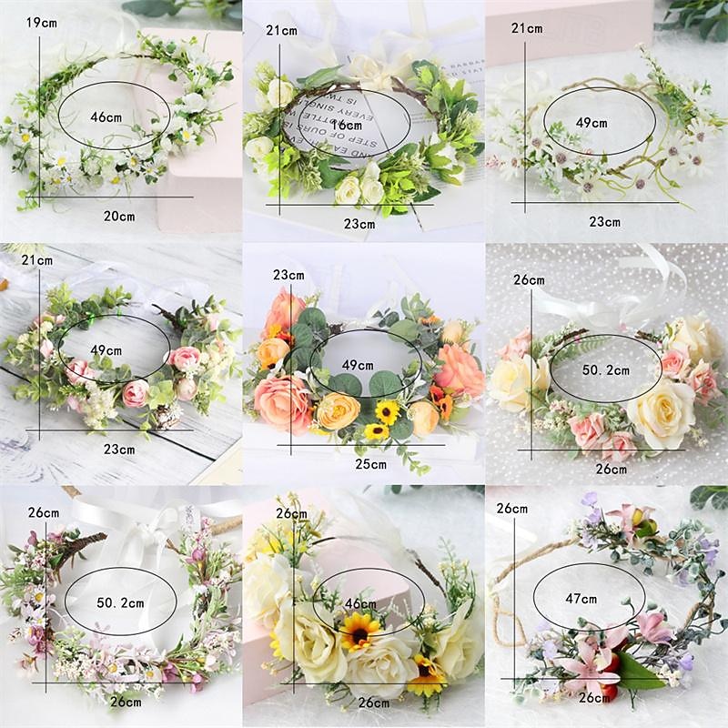 Simulated wreath full of stars eucalyptus headband bride headdress travel outdoor photography female headflower2