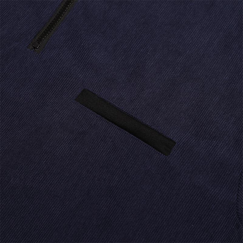 Men's Pullover Sweatshirt Zip Polo Sports Outdoor Casual Standing Collar Quarter Zip Long Sleeve Fashion Basic Plain Quarter Zip Spring &  Fall Regular Fit Dark Navy Brown Green Gray Pullover3