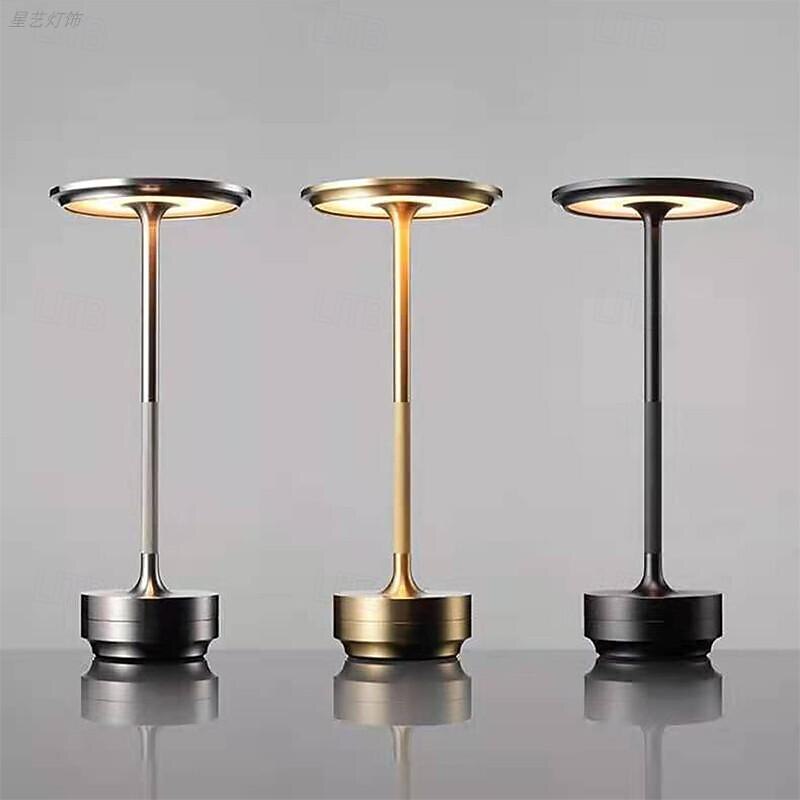 Aluminum Cordless Table Lamp Type-C Rechargeable Bedside Lamp with 3-Levels of Dimming Bedroom Living Room Restaurant2