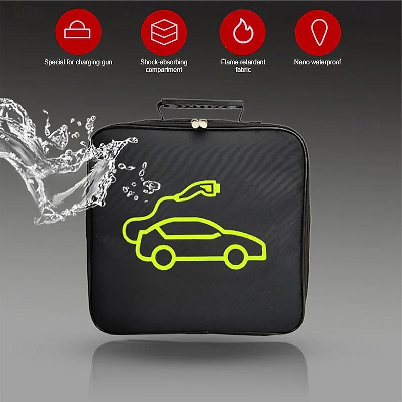 StarFire Car Charging Cable Storage Bag Carry Bag For Electric Vehicle Charger Plugs Sockets Charging Equipment Container Storage