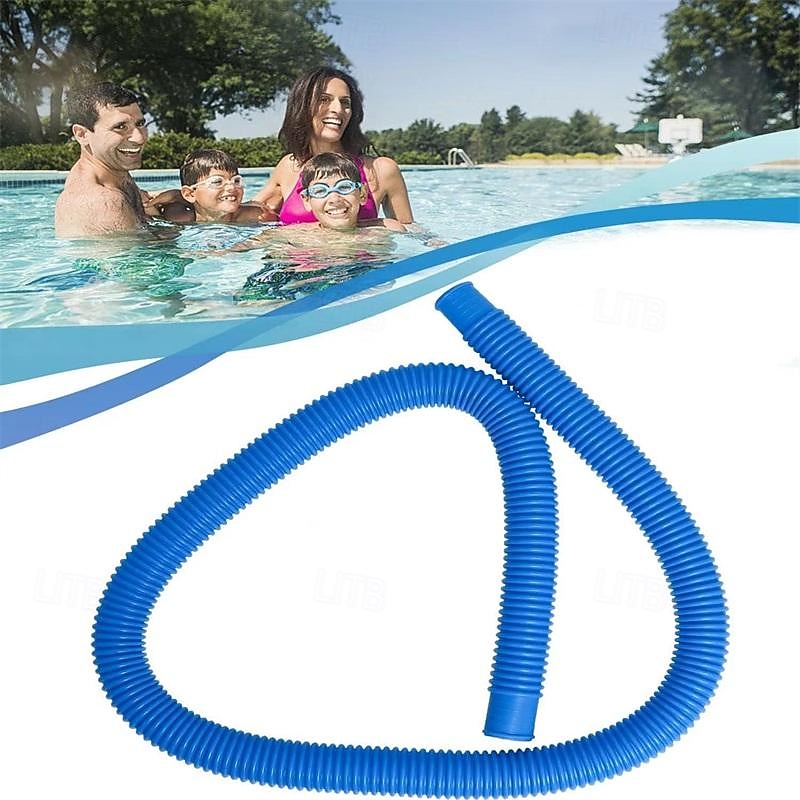 Pool Pump Replacement Hose 1.25 x 41 Inch for compatible with Intex Filter Pump 607 637 and 32mm Above Ground Pools include 6 Hose Clamps Replace for compatible with Intex Hose