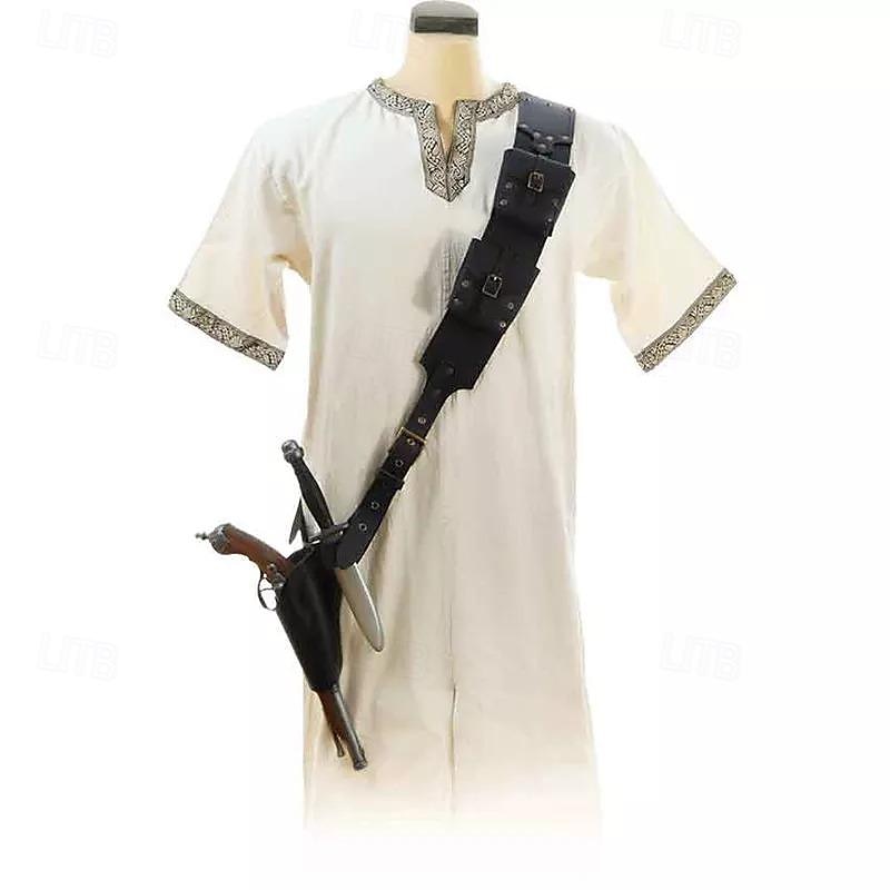 Punk & Gothic Renaissance 17th Century Cosplay Costume Scabbard Sword Holder Knight Ritter Viking Celtic Knight Fancy Dress Men's Women's Unisex Pirate Halloween Carnival Masquerade Performance3
