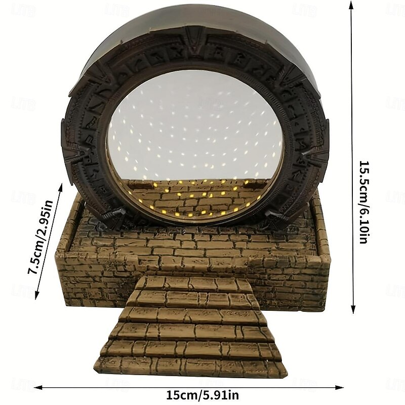Creative Home Decorations Stargate Ornament Decorations Atlantis Stargate Night Light Creative Three-dimensional LED 3D Night Light Ornament3