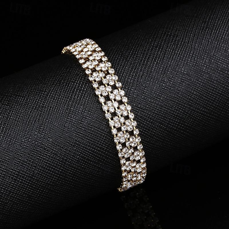 Women's Chain Bracelet Classic Wedding Fashion Personalized Simple Copper Bracelet Jewelry Silver / Gold For Office Sport Date Mother's Day Festival3