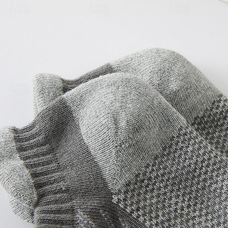 Men's 6 Pack Multi Packs Socks Ankle Socks Low Cut Socks Running Socks Casual Socks Black White Color Color Block Sports & Outdoor Casual Daily Basic Medium Spring Fall Fashion 10